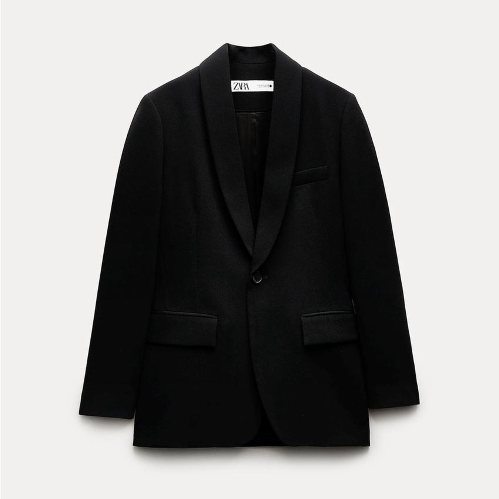 Zara Fitted Tuxedo Jacket ZW collection.